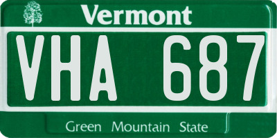 VT license plate VHA687