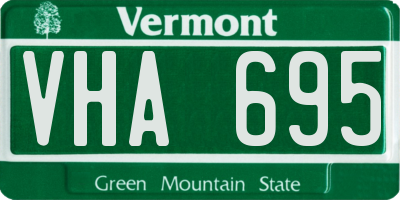 VT license plate VHA695