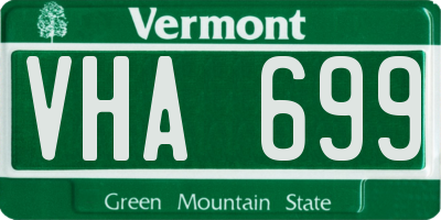 VT license plate VHA699
