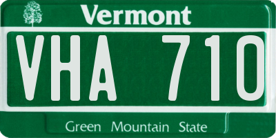 VT license plate VHA710