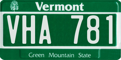VT license plate VHA781