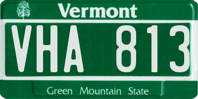 VT license plate VHA813