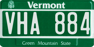 VT license plate VHA884