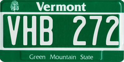 VT license plate VHB272