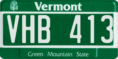 VT license plate VHB413