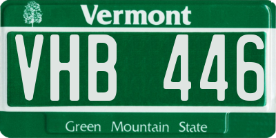 VT license plate VHB446