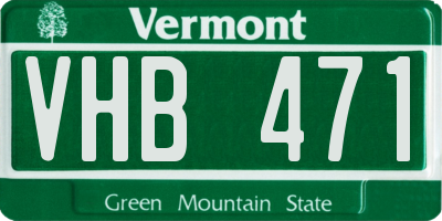 VT license plate VHB471