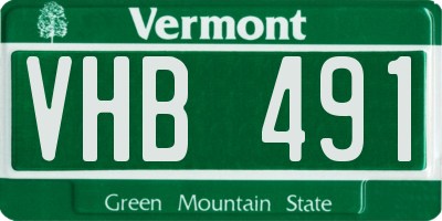 VT license plate VHB491