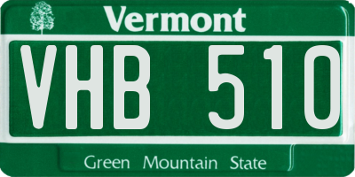 VT license plate VHB510