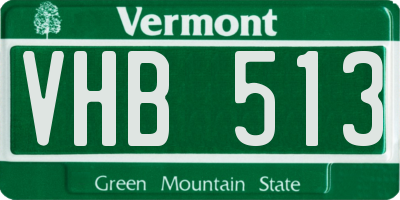 VT license plate VHB513
