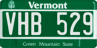 VT license plate VHB529