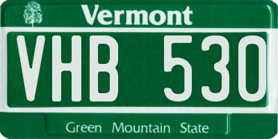 VT license plate VHB530