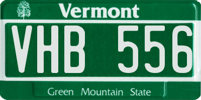 VT license plate VHB556