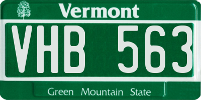 VT license plate VHB563