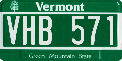 VT license plate VHB571