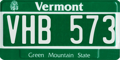 VT license plate VHB573