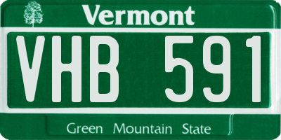 VT license plate VHB591