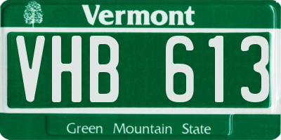 VT license plate VHB613