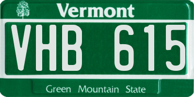 VT license plate VHB615