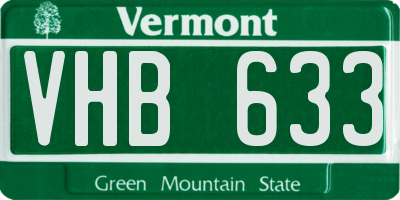 VT license plate VHB633