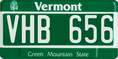 VT license plate VHB656