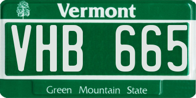 VT license plate VHB665