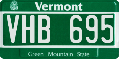 VT license plate VHB695