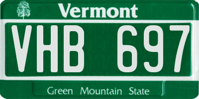 VT license plate VHB697