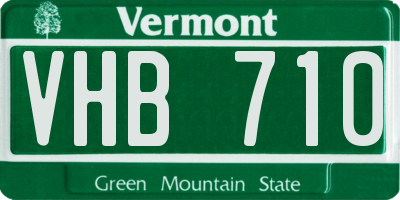 VT license plate VHB710