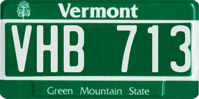 VT license plate VHB713