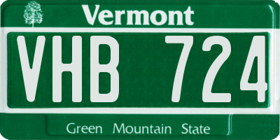 VT license plate VHB724