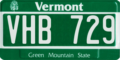 VT license plate VHB729