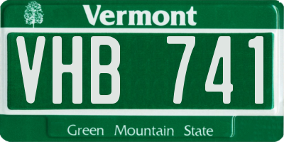 VT license plate VHB741