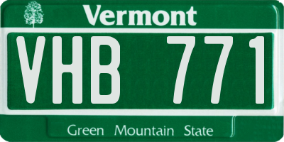 VT license plate VHB771