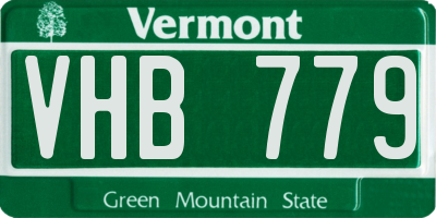 VT license plate VHB779