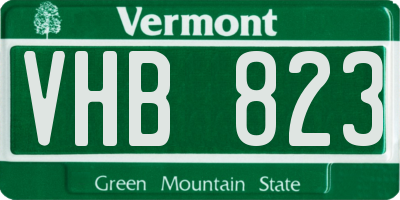 VT license plate VHB823