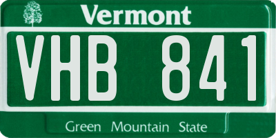 VT license plate VHB841