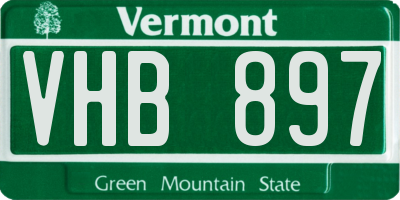 VT license plate VHB897