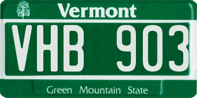 VT license plate VHB903