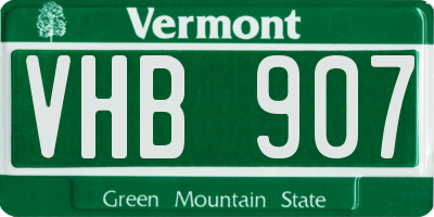 VT license plate VHB907