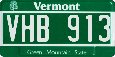 VT license plate VHB913