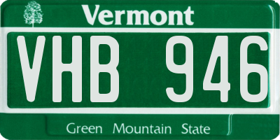 VT license plate VHB946