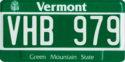 VT license plate VHB979