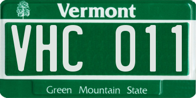 VT license plate VHC011