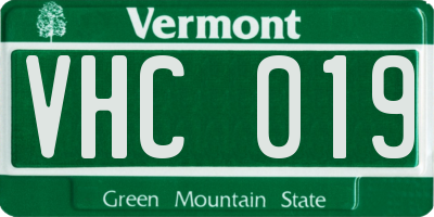 VT license plate VHC019