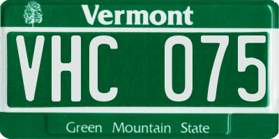 VT license plate VHC075