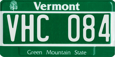 VT license plate VHC084