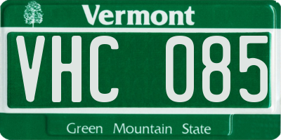VT license plate VHC085