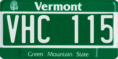 VT license plate VHC115