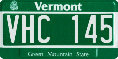 VT license plate VHC145